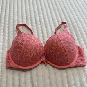 Victoria’s Secret Pink Lace Push-up Padded Bra 34D Underwire